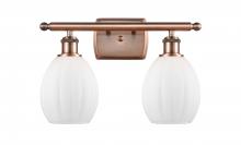  516-2W-AC-G81 - Eaton - 2 Light - 16 inch - Antique Copper - Bath Vanity Light