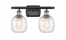  516-2W-BAB-G1013 - Belfast - 2 Light - 16 inch - Black Antique Brass - Bath Vanity Light