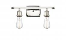  516-2W-PN - Bare Bulb - 2 Light - 16 inch - Polished Nickel - Bath Vanity Light