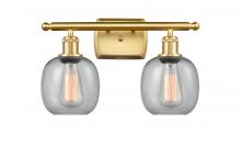  516-2W-SG-G104 - Belfast - 2 Light - 16 inch - Satin Gold - Bath Vanity Light