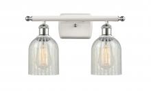  516-2W-WPC-G2511 - Caledonia - 2 Light - 15 inch - White Polished Chrome - Bath Vanity Light