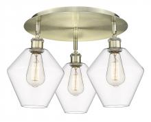  516-3C-AB-G652-8 - Cindyrella - 3 Light - 20 inch - Antique Brass - Flush Mount