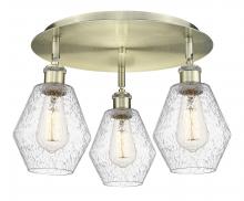  516-3C-AB-G654-6 - Cindyrella - 3 Light - 18 inch - Antique Brass - Flush Mount