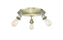  516-3C-AB - Ballston - 3 Light - 12 inch - Antique Brass - Flush Mount