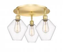  516-3C-SG-G652-8 - Cindyrella - 3 Light - 20 inch - Satin Gold - Flush Mount