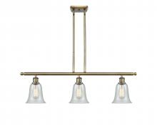  516-3I-AB-G2812 - Hanover - 3 Light - 36 inch - Antique Brass - Cord hung - Island Light