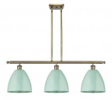  516-3I-AB-MBD-9-SF - Plymouth - 3 Light - 36 inch - Antique Brass - Cord hung - Island Light