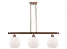  516-3I-AC-G121-8 - Athens - 3 Light - 36 inch - Antique Copper - Cord hung - Island Light