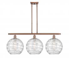  516-3I-AC-G1213-12 - Athens Deco Swirl - 3 Light - 39 inch - Antique Copper - Cord hung - Island Light