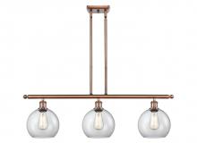  516-3I-AC-G122-8 - Athens - 3 Light - 36 inch - Antique Copper - Cord hung - Island Light