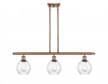  516-3I-AC-G362 - Waverly - 3 Light - 36 inch - Antique Copper - Cord hung - Island Light