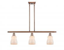  516-3I-AC-G391 - Ellery - 3 Light - 36 inch - Antique Copper - Cord hung - Island Light