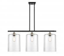  516-3I-BAB-G112-L - Cobbleskill - 3 Light - 36 inch - Black Antique Brass - Cord hung - Island Light