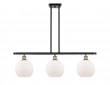  516-3I-BAB-G121-8 - Athens - 3 Light - 36 inch - Black Antique Brass - Cord hung - Island Light