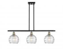  516-3I-BAB-G1213-8 - Athens Deco Swirl - 3 Light - 36 inch - Black Antique Brass - Cord hung - Island Light