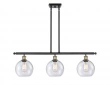  516-3I-BAB-G124-8 - Athens - 3 Light - 36 inch - Black Antique Brass - Cord hung - Island Light