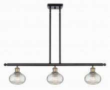  516-3I-BAB-G555-6CL - Ithaca - 3 Light - 36 inch - Black Antique Brass - Cord hung - Island Light