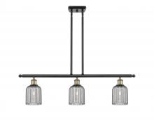  516-3I-BAB-G559-5SM - Bridal Veil - 3 Light - 36 inch - Black Antique Brass - Cord hung - Island Light