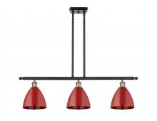  516-3I-BAB-MBD-75-RD - Plymouth - 3 Light - 36 inch - Black Antique Brass - Cord hung - Island Light