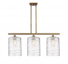  516-3I-BB-G1113-L - Cobbleskill - 3 Light - 36 inch - Brushed Brass - Cord hung - Island Light