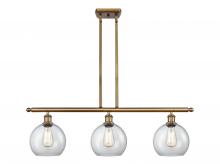  516-3I-BB-G122-8 - Athens - 3 Light - 36 inch - Brushed Brass - Cord hung - Island Light