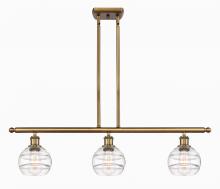  516-3I-BB-G556-6CL - Rochester - 3 Light - 36 inch - Brushed Brass - Cord hung - Island Light