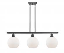  516-3I-BK-G121-8 - Athens - 3 Light - 36 inch - Matte Black - Cord hung - Island Light