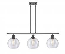  516-3I-BK-G124-8 - Athens - 3 Light - 36 inch - Matte Black - Cord hung - Island Light