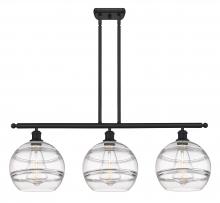  516-3I-BK-G556-10CL - Rochester - 3 Light - 37 inch - Matte Black - Cord hung - Island Light