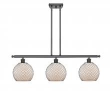  516-3I-OB-G121-8CBK - Farmhouse Chicken Wire - 3 Light - 36 inch - Oil Rubbed Bronze - Cord hung - Island Light