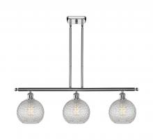  516-3I-PC-G122C-8CL - Athens - 3 Light - 36 inch - Polished Chrome - Cord hung - Island Light