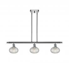  516-3I-PC-G555-6CL - Ithaca - 3 Light - 36 inch - Polished Chrome - Cord hung - Island Light