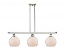  516-3I-PN-G121-8CSN - Farmhouse Chicken Wire - 3 Light - 36 inch - Polished Nickel - Cord hung - Island Light