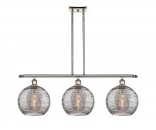  516-3I-PN-G1213-10SM - Athens Deco Swirl - 3 Light - 37 inch - Polished Nickel - Cord hung - Island Light