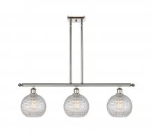  516-3I-PN-G122C-8CL - Athens - 3 Light - 36 inch - Polished Nickel - Cord hung - Island Light