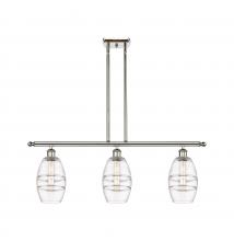  516-3I-PN-G557-6CL - Vaz - 3 Light - 36 inch - Polished Nickel - Cord hung - Island Light