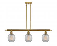  516-3I-SG-G105 - Belfast - 3 Light - 36 inch - Satin Gold - Cord hung - Island Light