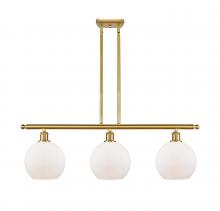  516-3I-SG-G121-8 - Athens - 3 Light - 36 inch - Satin Gold - Cord hung - Island Light