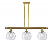  516-3I-SG-G124-8 - Athens - 3 Light - 36 inch - Satin Gold - Cord hung - Island Light