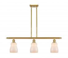  516-3I-SG-G391 - Ellery - 3 Light - 36 inch - Satin Gold - Cord hung - Island Light