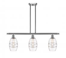  516-3I-SN-G557-6CL - Vaz - 3 Light - 36 inch - Brushed Satin Nickel - Cord hung - Island Light