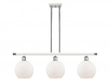  516-3I-WPC-G121-8 - Athens - 3 Light - 36 inch - White Polished Chrome - Cord hung - Island Light