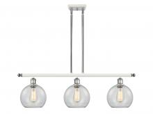  516-3I-WPC-G122-8 - Athens - 3 Light - 36 inch - White Polished Chrome - Cord hung - Island Light