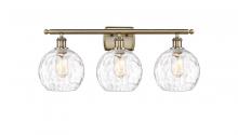  516-3W-AB-G1215-8 - Athens Water Glass - 3 Light - 28 inch - Antique Brass - Bath Vanity Light