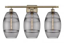  516-3W-AB-G557-8SM - Vaz - 3 Light - 28 inch - Antique Brass - Bath Vanity Light