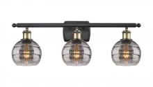  516-3W-BAB-G556-6SM - Rochester - 3 Light - 26 inch - Black Antique Brass - Bath Vanity Light