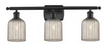  516-3W-BK-G559-5ME - Bridal Veil - 3 Light - 25 inch - Matte Black - Bath Vanity Light