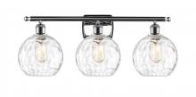  516-3W-PC-G1215-8 - Athens Water Glass - 3 Light - 28 inch - Polished Chrome - Bath Vanity Light