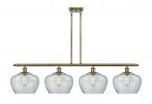  516-4I-AB-G92-L - Fenton - 4 Light - 49 inch - Antique Brass - Cord hung - Island Light