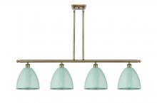  516-4I-AB-MBD-9-SF - Plymouth - 4 Light - 48 inch - Antique Brass - Cord hung - Island Light